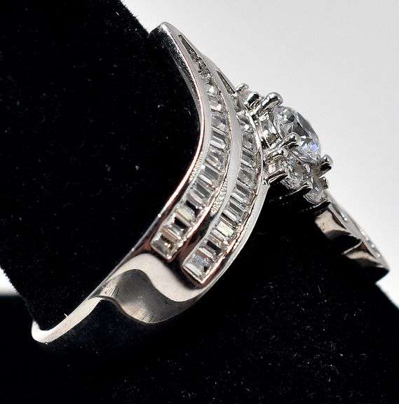 CZ Gemstone Ring in Sterling Silver