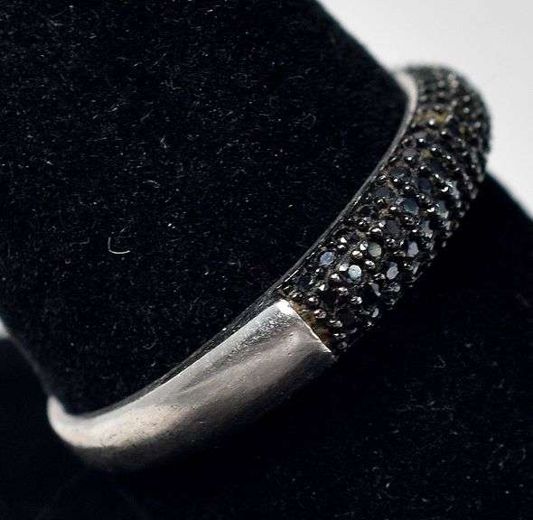 Black Spinel Gemstone Ring in Sterling Silver