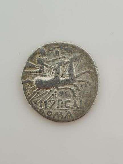 133BC Roman Republic Publius Calpurnius, AR Denarius