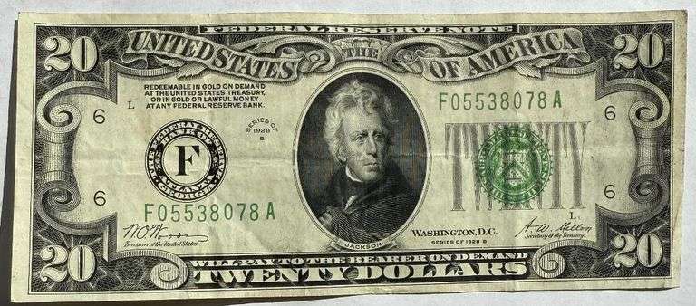 $20 Atlanta 1928 B Gold Payable FRN.