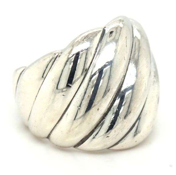925 Sterling silver David Yurman Sculpted Cable ring
