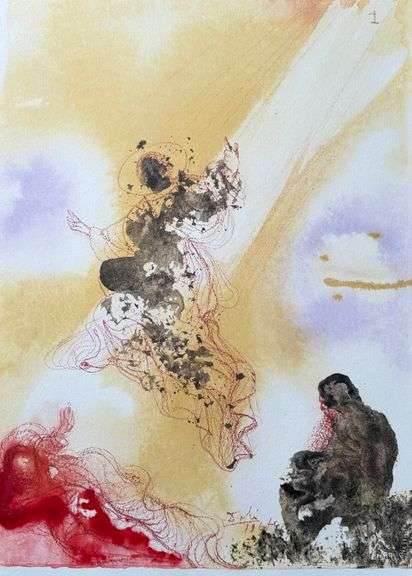 Highly Collectible and Rare Salvador Dali Original Lithograph from the 'Biblia Sacra' Suite