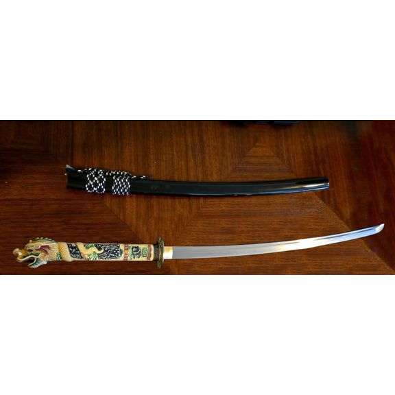 Spring Steel Dragon-Head Samurai Katana
