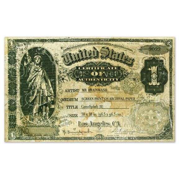 Camo Splash H by Mr Brainwash