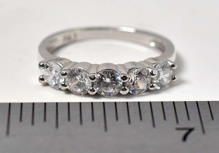 CZ Gemstone Ring in Sterling Silver