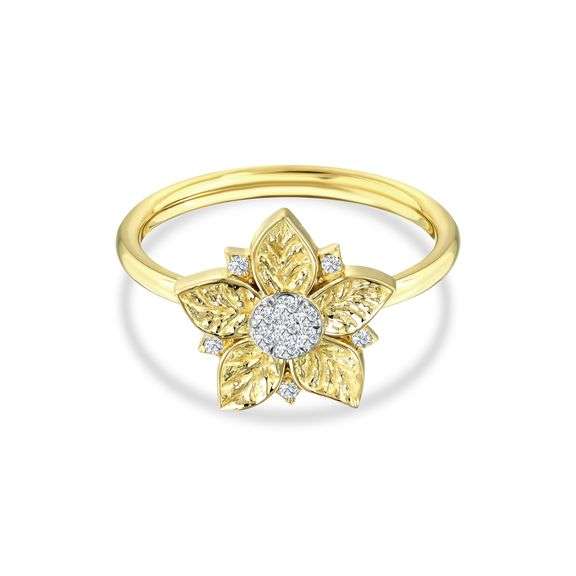 Beautiful 14K Gold Natural Diamond Ring