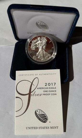 2017 W Proof American Eagle With Box & Paper.