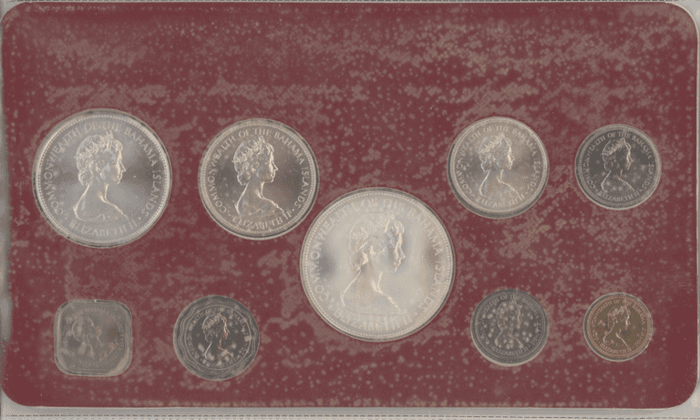 Superb 1972 Bahamas 9-pc Proof Set from Franklin Mint