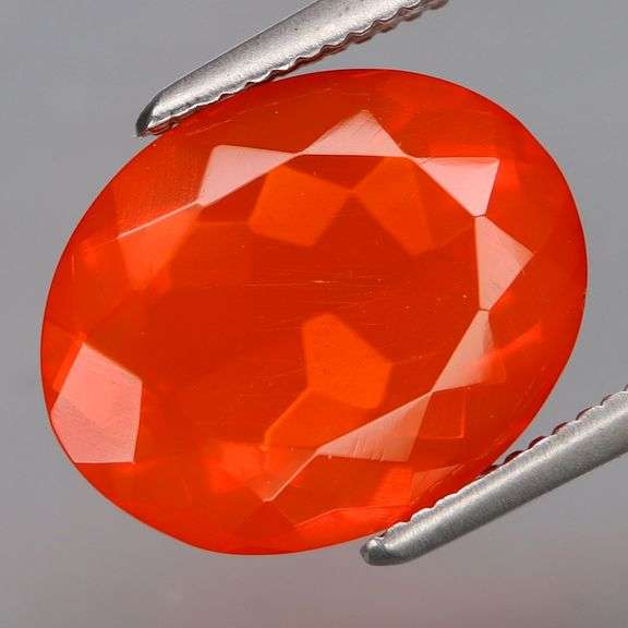 Rich blood orange 3.43ct Mexican Fire Opal