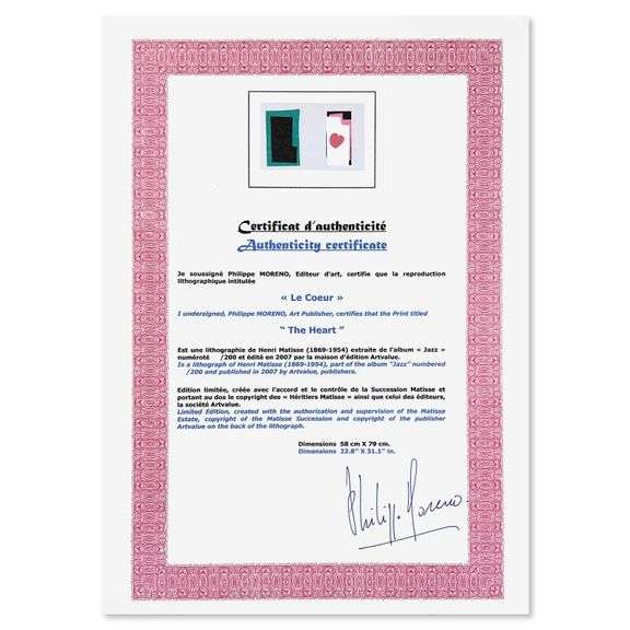 Le Coeur (The Heart) by Henri Matisse (1869-1954)