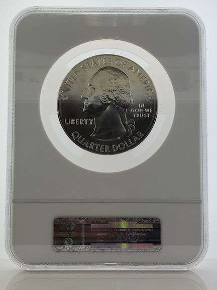 2010 5 OZ. Yellowstone National Park Quarter, NGC GEM UNC