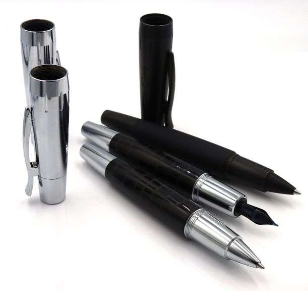 Set of 3 Faber Castell pens 2 ball point and 1 fountian