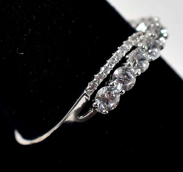 CZ Gemstone Ring in Sterling Silver