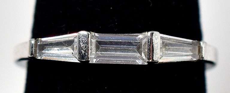 CZ Gemstone Ring in Sterling Silver