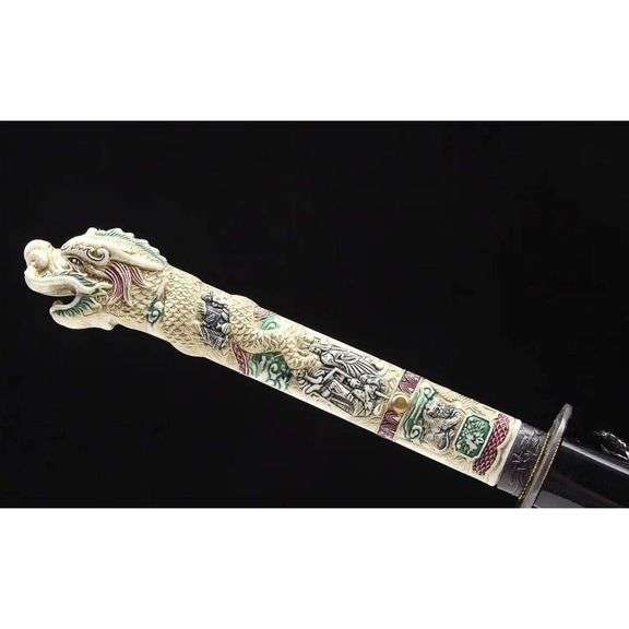 Spring Steel Dragon-Head Samurai Katana