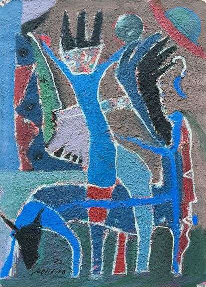 Rare All Original Mixed-Media On Paper by Romgo