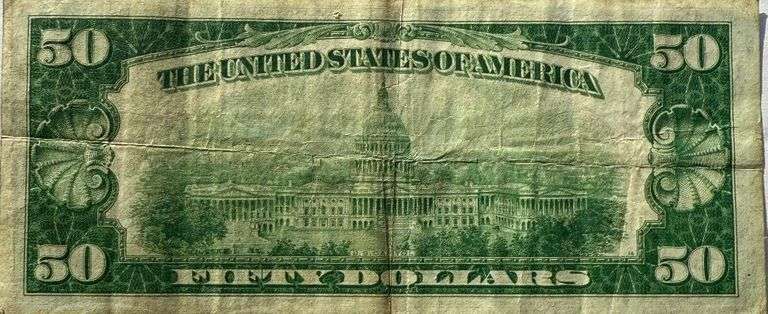 $50 1928 Numerical San Francisco Fed Reserve Note.