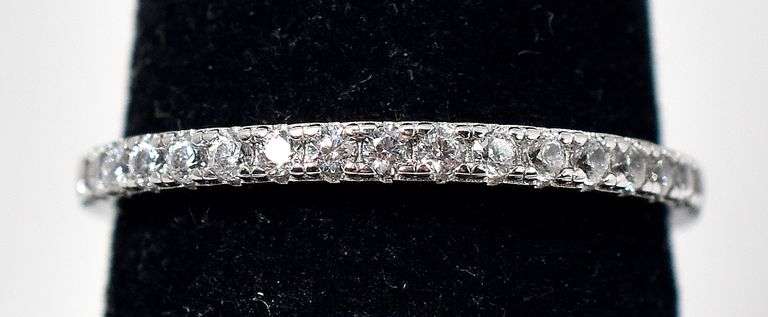 CZ Gemstone Ring in Sterling Silver