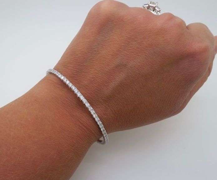 3CTW Diamond Flex Bangle Bracelet