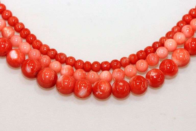 Natural Coral Beads - Lot of 3