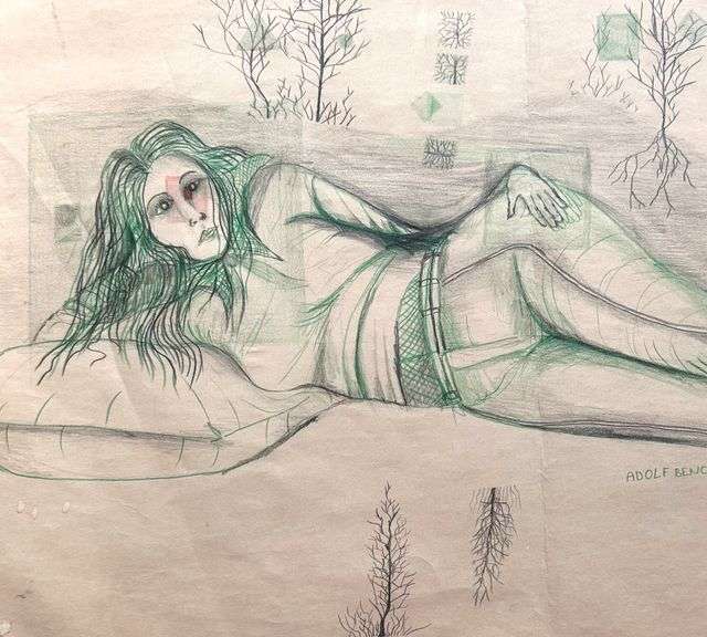 Lady laying down on pillow