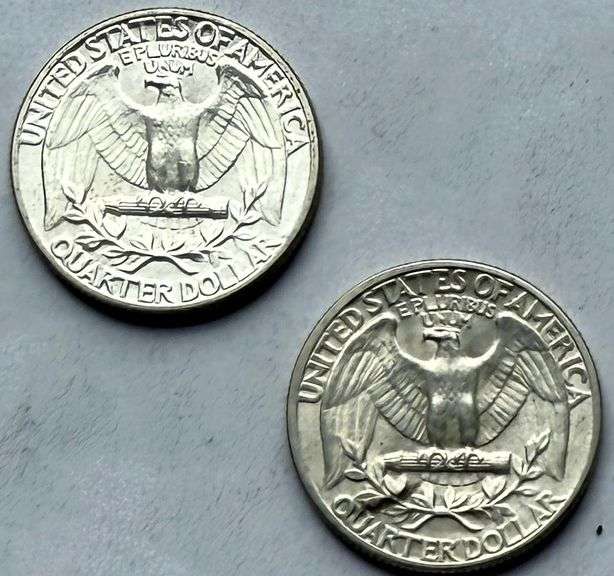 Two 1941  Gem BU Washington Quarters