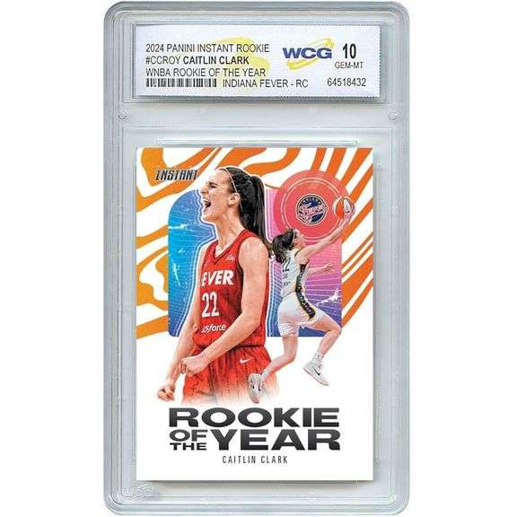 Caitlin Clark Rookie of the Year Certified Mint 10