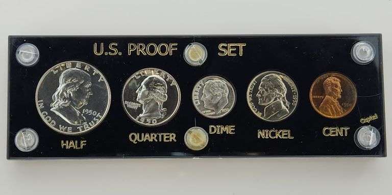 1950 United States Silver Proof Set, Capital Plastics Holder