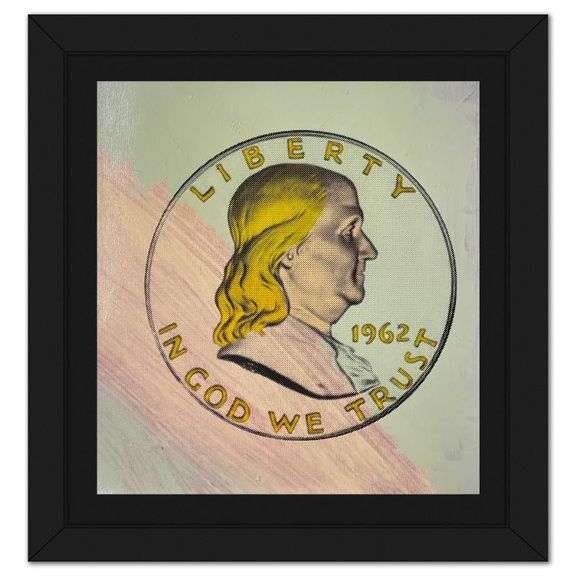 Ben Half Dollar by Steve Kaufman (1960-2010)