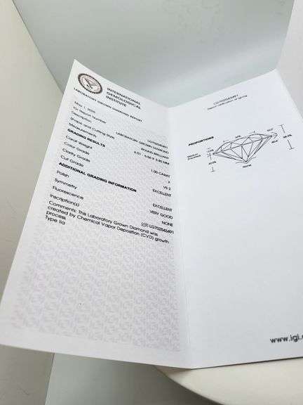 IGI Certified 1.00 CT Lab Grown Diamond
