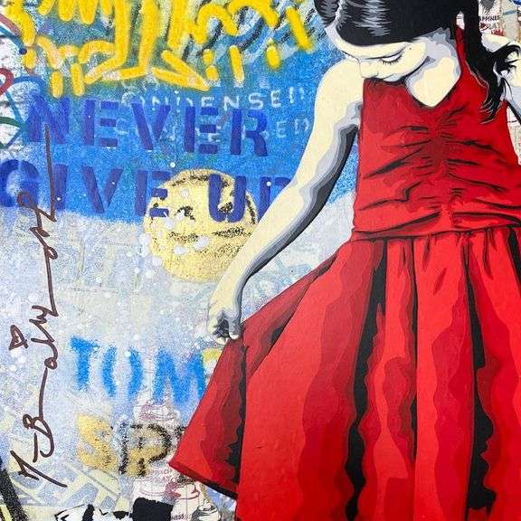 Mixed Media Original by Mr Brainwash, Hand Signed and Thumbprinted Inverso by the Artist