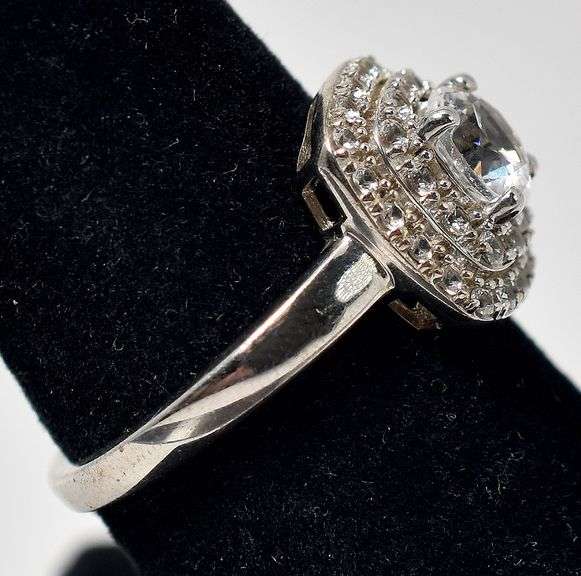 Cz Gemstone Ring in Sterling Silver