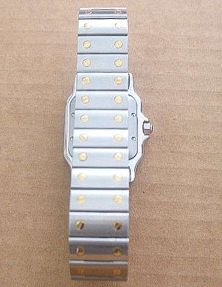 CARTIER MEN'S AUTOMATIC 18K AND STAINLESS STEEL SANTOS WATCH 29MM