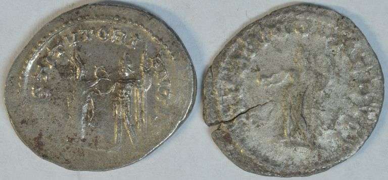 2 Different Roman Silver Antoninianus coins, 253 to 268 AD