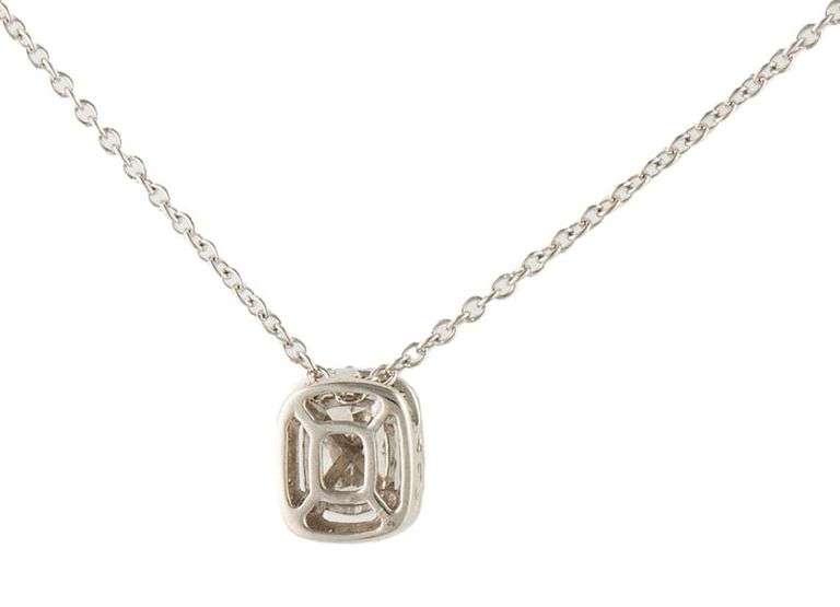 1.00ctw Diamond Mosaic Set Frame Pendant Necklace in 14K