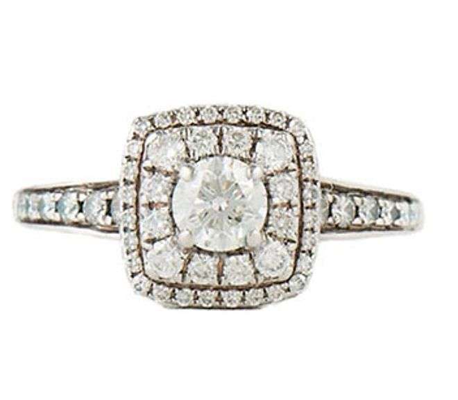 Pnina Tornai 1.00ctw Round Diamonds Double Frame Engagement Ring in 14K