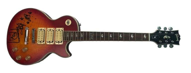 Ace Frehley of KISS Autographed Guitar with Sketches