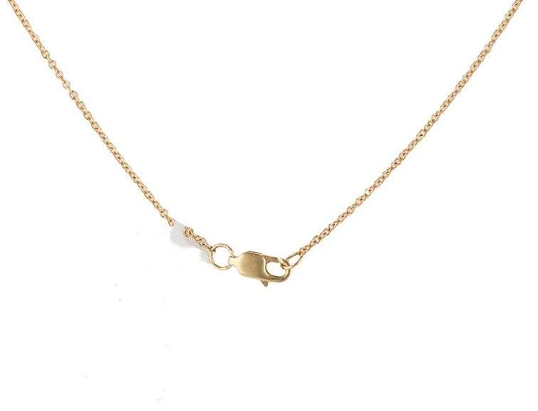 New 0.40ct Round Diamond Bezel Set Octagonal Shaped Pendant Necklace in 14K