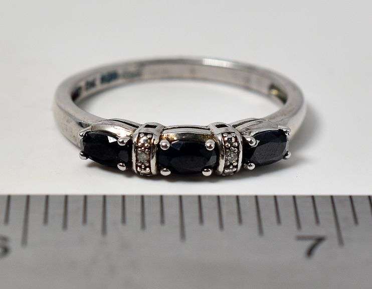 Black Spinel Gemstone Ring in Sterling Silver