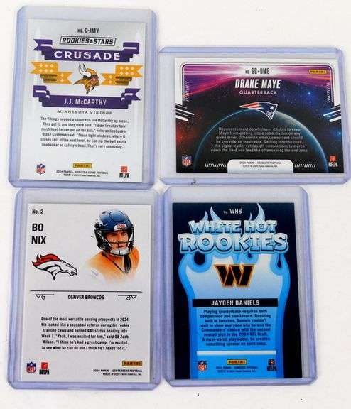 4 Latest QB Greats 2024 Rookie Football Cards