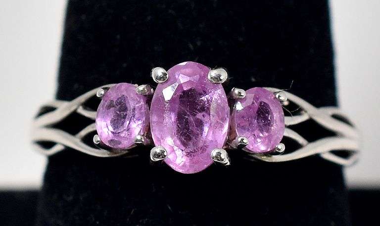 Pink Topaz Gemstone Ring in Sterling Silver