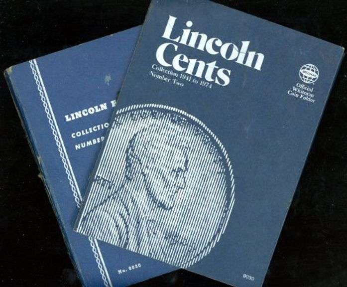 2 Lincoln Wheat Cent Albums: 1941 – 1974-S