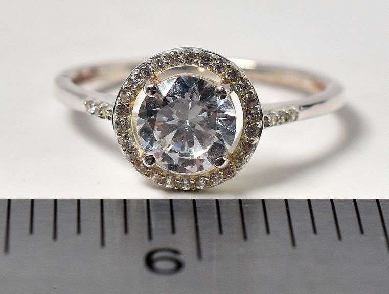 CZ Gemstone Ring in Sterling Silver