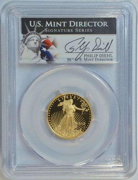 Superb Deep Cameo Proof 2013-W $10 Gold Eagle. PCGSPR69DCAM Signature