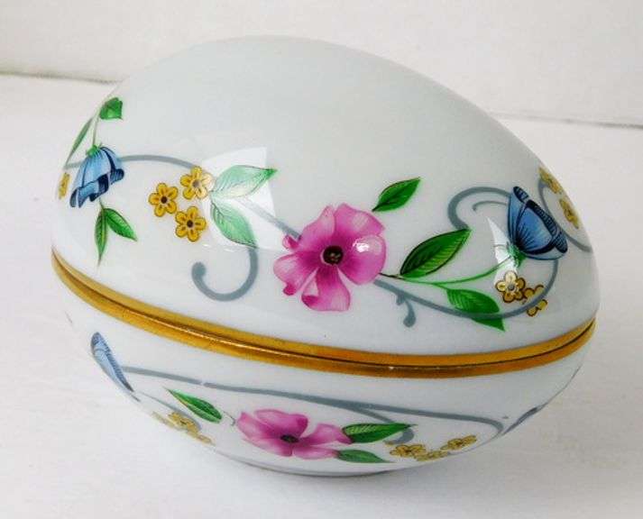 Vintage French Limoges Large Egg Box