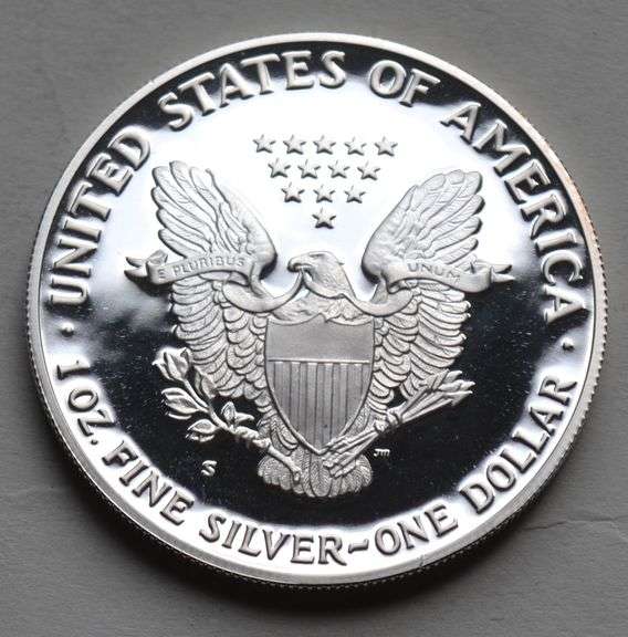 1992 S Proof Silver Eagle With Box and Paper