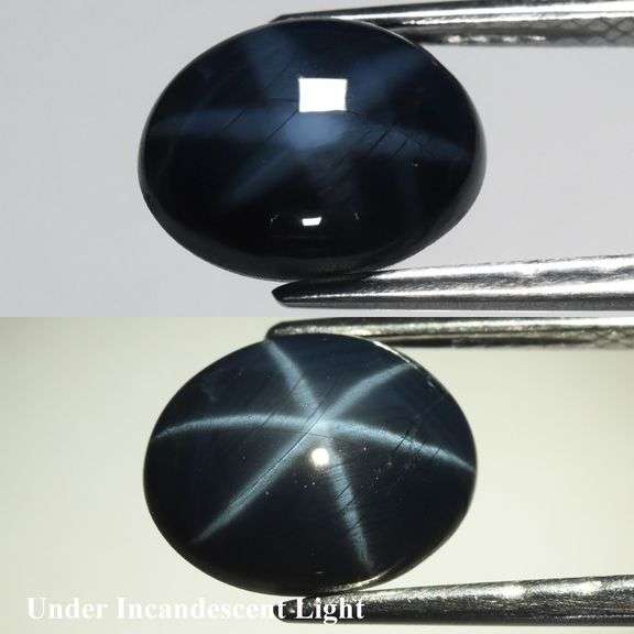 Excellent 4.72ct 10x8mm royal blue Star Sapphire!
