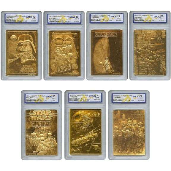 Star Wars Official 23KT Gold Trading Card Set