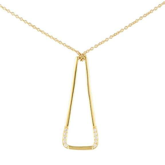 Robert Lee Morris 0.15ctw Diamond Abstract Pendant Necklace in 18K