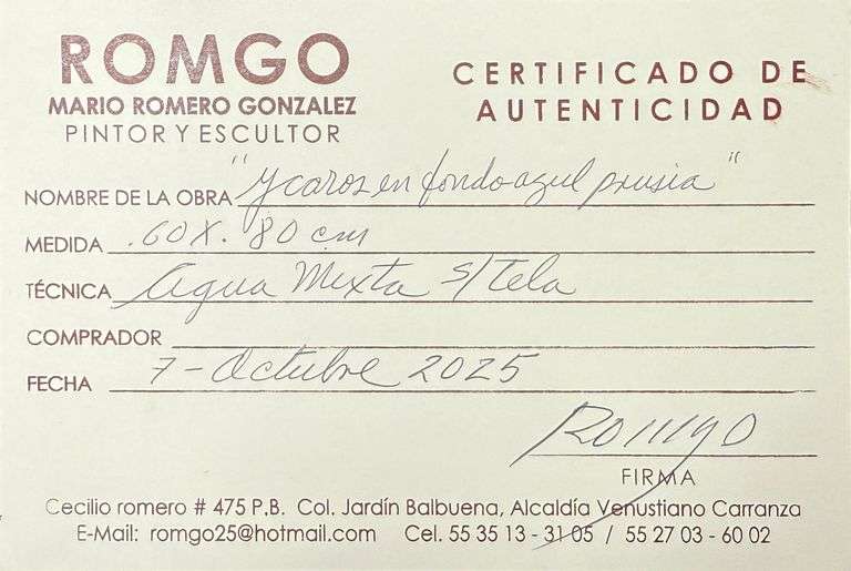 Spectacular Large Size Original Painting by Mexican Contemporary Master ROMGO